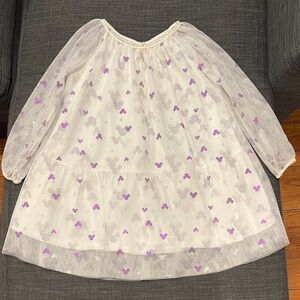 Disney Junior White and Purple Dress